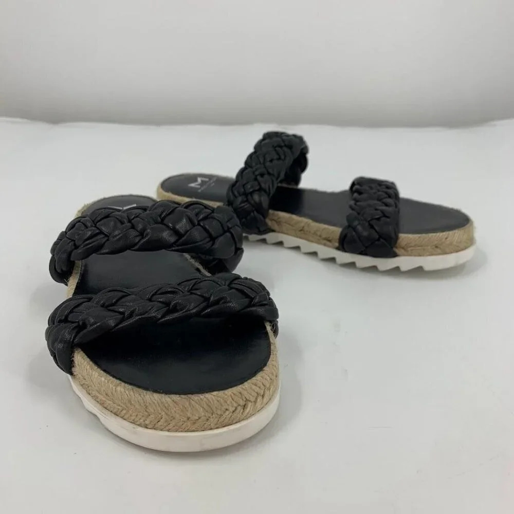 Marc Fisher Women's Jaime Braided Flat Espadrille Slip On Sandal Size 5.5 NWOB